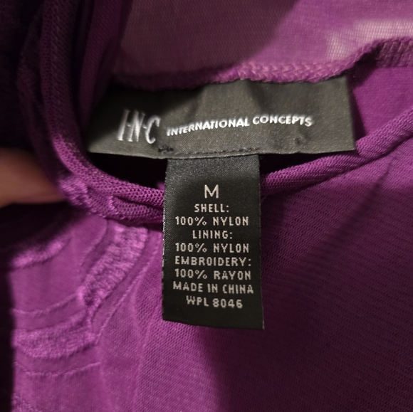 Inc International Concepts Purple High Neck Sleeveless Top Size M - Picture 3 of 4